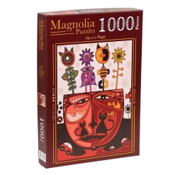 Puzzle 1000 pièces : Chat surréaliste - Magnolia