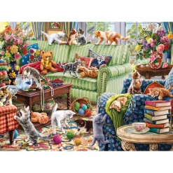 Puzzle 1500 pièces : Chatons dans le salon - Anatolian