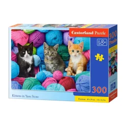 Puzzle 300 pièces : Chatons dans le magasin de laine - Castorland