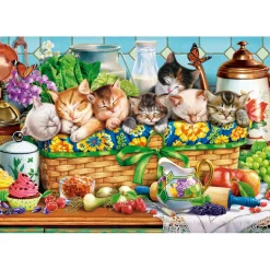 Puzzle 1000 pièces : Chatons qui font la sieste - Castorland