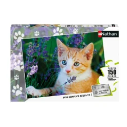 Puzzle 150 pièces : Chatons roux dans la lavande - Nathan