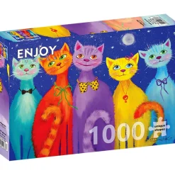 Puzzle 1000 Pièces : Chats souriants - EnjoyPuzzle