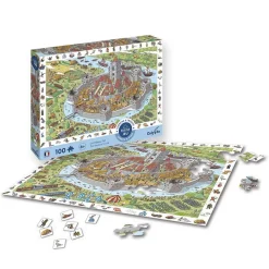 Puzzle 100 pièces - Cherche et trouve : Le Château Fort - Sentosphère