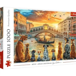 Puzzle 1000 pièces : Chiens à Venise - Trefl