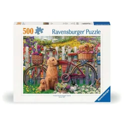 Puzzle 500 pièces - Chiens mignons dans le jardin - Ravensburger