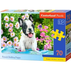 Puzzle 70 pièces : Chiot Bouledogue Français - Castorland