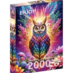 Puzzle 2000 Pièces : Chouette Néon - EnjoyPuzzle