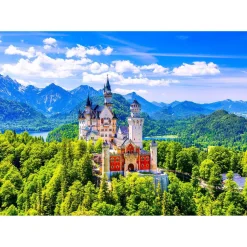 Puzzle 1000 pièces : Château de Neuschwanstein en été, Allemagne - EnjoyPuzzle