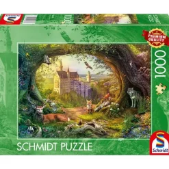 Puzzle 1000 pièces : Château de conte de fées dans la forêt - Schmidt