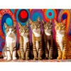 Puzzle 1000 Pièces : Cinq Chats - EnjoyPuzzle