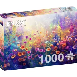 Puzzle 1000 pièces : Clairière fleurie - EnjoyPuzzle