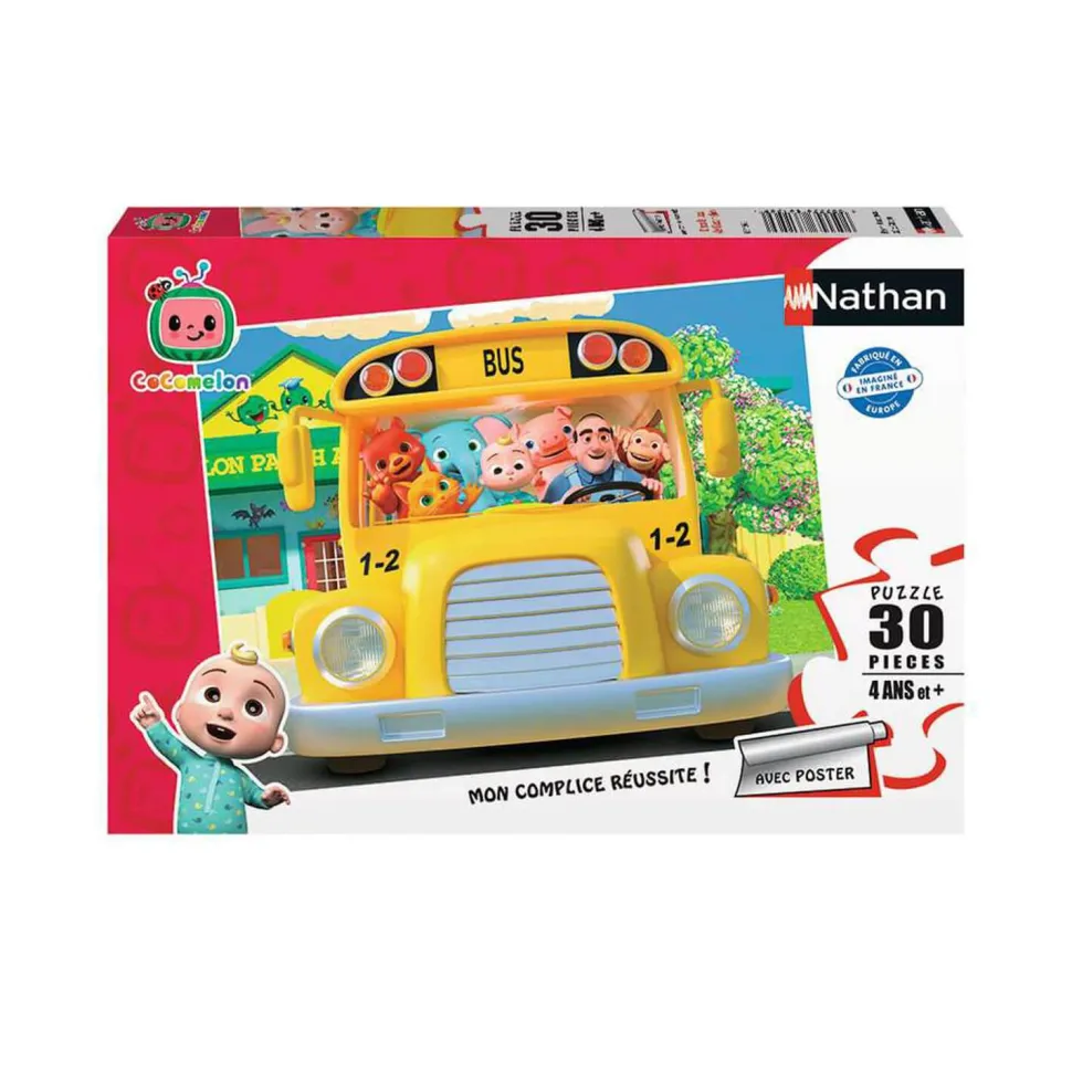 Puzzle 30 pièces : Cocomelon: Dans le bus de Cocomelon - Nathan