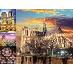 Puzzle 1000 pièces : Collage de Notre-Dame - Educa