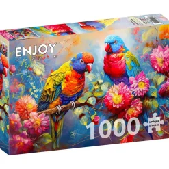 Puzzle 1000 pièces : Compagnons tropicaux - EnjoyPuzzle