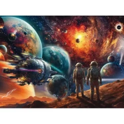 Puzzle 1000 pièces : Cosmos multicolore : voyage dans l’espace - Michele Farella - Schmidt