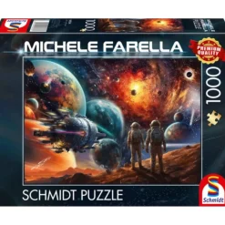 Puzzle 1000 pièces : Cosmos multicolore : voyage dans l’espace - Michele Farella - Schmidt