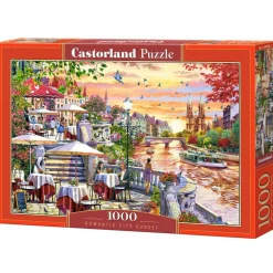 Puzzle 1000 pièces : Coucher de soleil romantique sur la ville - Castorland