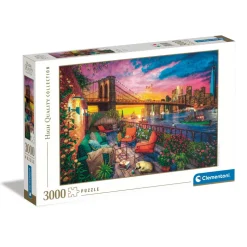 Puzzle 3000 pièces : Coucher de soleil sur le balcon de Manhattan - Clementoni