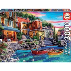 Puzzle 3000 pièces : COUCHER DU SOLEIL À CÔME - Educa