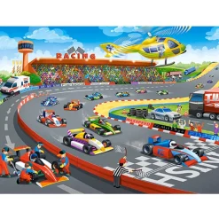 Puzzle 100 pièces : Course de formule 1 - Castorland
