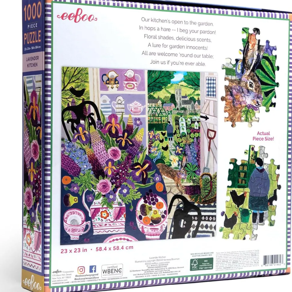 Puzzle 1000 pièces : Cuisine Lavande - Eeboo
