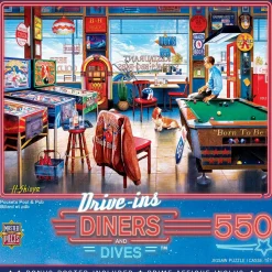 Puzzle 550 pièces : Diners et plongées - Pockets Pool & Pub - Master Pieces