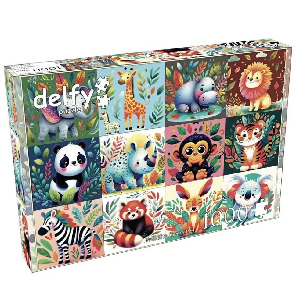 Puzzle 1000 pièces : DIVERSITÉ DE LA FAUNE SAUVAGE - JaCaRou