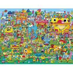 Puzzle 1000 pièces : Doodle Village - Heye