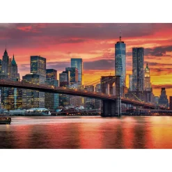 Puzzle 1500 pièces : East River au crépuscule - Clementoni