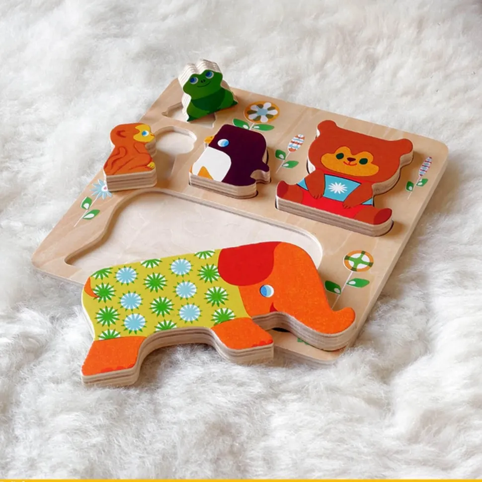 Puzzle 5 pièces à encastrement : Woodypile - Djeco