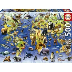 Puzzle 500 pièces : Espèces En Danger D'Extinction - Educa