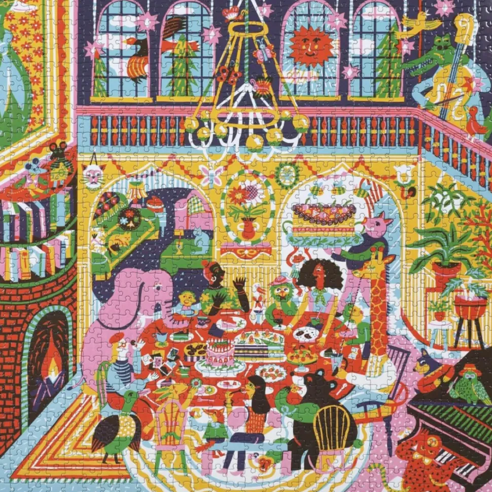 Puzzle 1000 pièces : Family Dinner Night - Eeboo