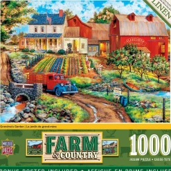Puzzle 1000 pièces : Ferme & Campagne - Le jardin de grand-mère - Master Pieces