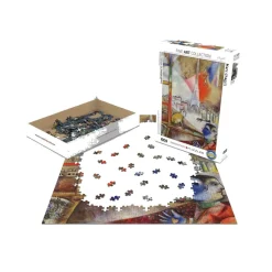 Puzzle 1000 pièces - Fine Art Collection : "Paris à travers la fenêtre" Marc Chagall - Eurographics