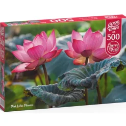 Puzzle 500 pièces : Fleurs de Lotus roses - CherryPazzi