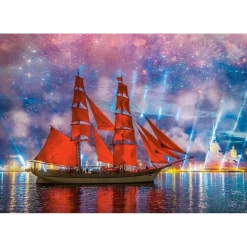 Puzzle 1000 pièces : Frégate Rouge - Castorland