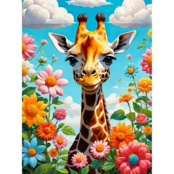 Puzzle 1000 Pièces : Girafe mignonne - EnjoyPuzzle