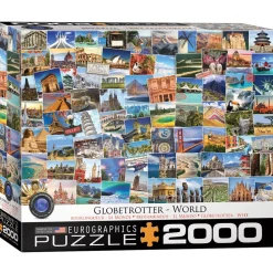 Puzzle 2000 pièces : Globe-trotteur : Monde - Eurographics