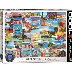 Puzzle 1000 pièces : Globe-trotteur : Plages - Eurographics