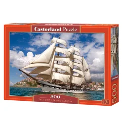 Puzzle 500 pièces : Grand voilier quittant le port - Castorland