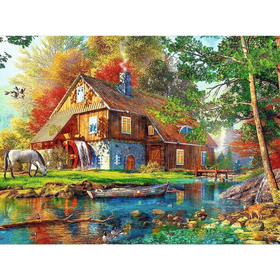 Puzzle 500 pièces : Gîte au bord de la rivière - Trefl