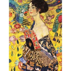 Puzzle 1000 pièces : Gustav Klimt : La Dame à l'éventail - EnjoyPuzzle