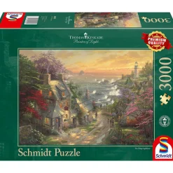 Puzzle 3000 pièces : Hameau du phare, Thomas Kinkade - Schmidt