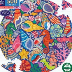 Puzzle 500 pièces : Hippocampes, coquillages et coraux - Eeboo