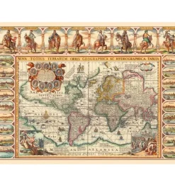 Puzzle 2000 pièces : Historique Carte du Monde - Dino
