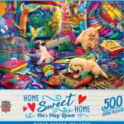 Puzzle 550 pièces : Home Sweet Home - La salle de jeux des animaux - Master Pieces