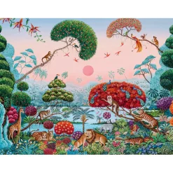 Puzzle 1500 pièces : jardin exotique jungle - Heye