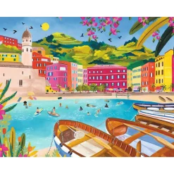 Puzzle 2000 pièces : Journée de rêve à Vernazza, Nolwenn Denis (Collection Carte Blanche) - Nathan