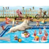 Puzzle 500 pièces : Journée folle à la piscine par Lucia Heffer - Eurographics