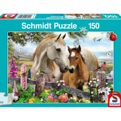 Puzzle 150 pièces : Jument et poulain - Schmidt